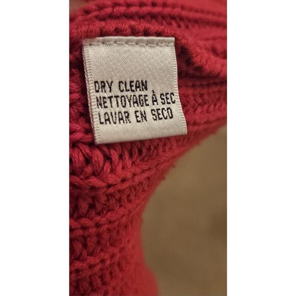 Rena Rowan Red Ribbed Knit Double-Breast Heavy Cotton Sweater Women's X-Large - Picture 6 of 6